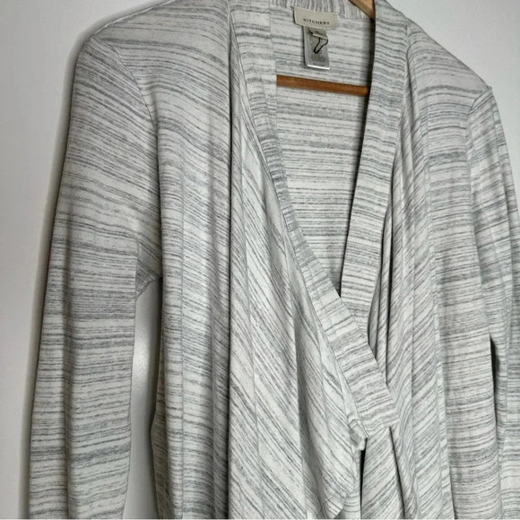 Witchery NEW! Grey Open Front Drape Cardigan Sweater Size Medium - Picture 4 of 8